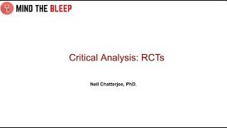 Critical Analysis: RCTs