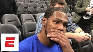 Kevin Durant at loss for words after hearing about death of Gregg Popovich's wife Erin | ESPN