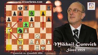 Greatest Chess Positional Play! Gurevich vs. Greenfeld Burgas 1994