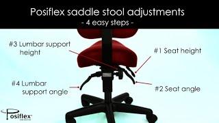 Posiflex saddle stool adjustments in 4 easy steps