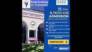 B-Tech CSE Admission Open At SRM University 2025 #admission2025 #education #srmjeee2025 #srm#srmjee