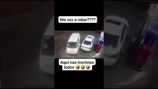 Conductor se defiende de ladrones ASI!!!