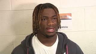 Jalen Milroe speaks with the media following Alabama's 24-17 loss to Tennessee.