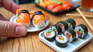 How To Make Miniature Sushi| ASMR Cooking Mini Food | Japanese Recipe