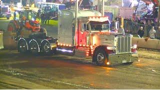 Grange Fair 2024 Truck Pull Exhibition - Street Semi's, 4,500lb gas 4x4, Hot Tractor