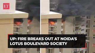 Massive fire breaks out at Noida's Lotus Boulevard Society; no casualties reported