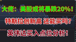 大佬：美股或将暴跌20%以上！特斯拉创新高还能买吗？英伟达买入点位分析？台积电操作分析！#nvda #特斯拉 #zim