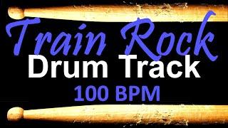 Train Rock Drum Track - 100 BPM Drum Tracks for Bass Guitar Backing, Instrumental Drums 465