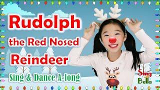 Rudolph the Red-Nosed Reindeer with Lyrics Actions Movements | Kids Christmas Song | Sing Along