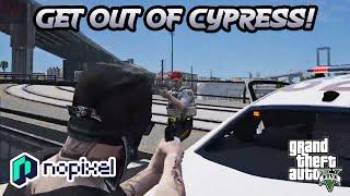 Car chase turns into a boat chase that turned into a shootout at cypress | NoPixel WL