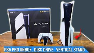 PS5 Pro Unboxing, Disc Drive, M.2 SSD, & Vertical Stand Install!