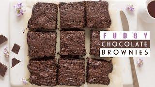 Gooey Fudgy CHOCOLATE BROWNIES To Die For | Eggless and with Egg Recipe