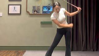 KLPGA Pro Kim Do-eun's Perfect Lower Body Rotation! Golf Swing!