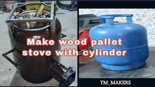 How To Make A Wood Pallet Stove || From Old Gas cylinder