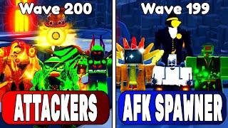 ATTACKERS SPAWNER TEAM vs AFK SPAWNER TEAM | Endless Mode | Toilet Tower Defense