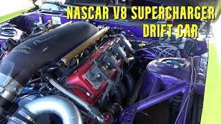 Screaming V8? Nascar supercharged V8 engine in a drift car - Lauri Heinonen Nissan 180SX Dodge R5P7