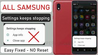 SAMSUNG Settings keeps stopping app info close app  | Samsung A01/M01 Core Settings keeps stopping