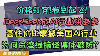 国产AI大模型DeepSeekV3横空出世！气坏台湾绿脑怪？DeepSeek震撼美国AI行业成价格屠夫，API价格直接打穿！比chatGPT低95%成为AI行业拼多多