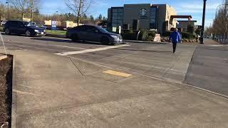 Guide dog Arabella takes me to Starbucks for the first time! Scary, exciting, and emotional!