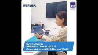  IPER MBA Internship Spotlight: Gaining Financial Expertise at Nuvama Wealth