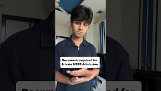 DOCUMENTS FOR PRIVATE MBBS ADMISSION #neet #mbbs #aiims #doctor #biology #student #manipal #dypatil