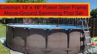 Coleman 18' x 48" Power Steel Frame Above-Ground Swimming Pool Set #coleman #pool #swimming #summer