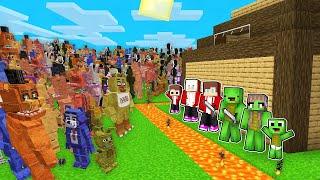 Mikey & JJ Family Security House vs 1000 FNAF in Minecraft - Maizen Challenge