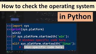 How to check the operating system in Python