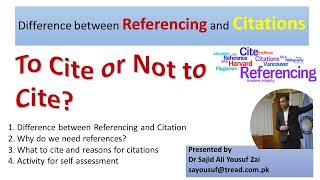 Difference Between Reference and Citations