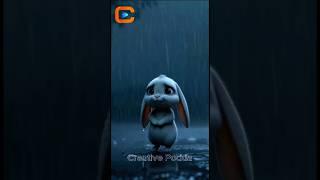A rabbit caught in the rain#ai#cartoon #animation#shortsvideo#2025
