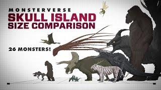 Skull Island Monsters | ANIMATED Size Comparison with Roars | Monsterverse