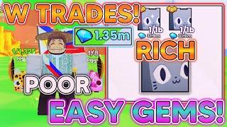 PETS GO! W TRADES! EASY GEM PROFITS! I GOT MY FIRST 1,000,000 GEMS In Pets Go