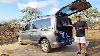 Camping in a VW Caddy Inside A Game Reserve with Wild Animals