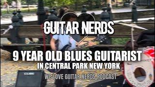 9 Year Old Blues Guitarist In Central Park