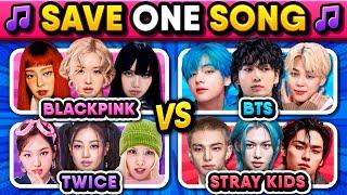 BLACKPINK vs BTS vs STRAY KIDS vs TWICE: Save One Song | Kpop Quiz Challenge