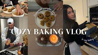 Cozy Fall Baking Vlog | Making Homemade Donuts FAIL lol