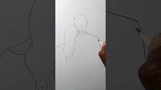 Drawing young loving couple - simple and easy / Arun Easy Art #shorts #coupledrawing