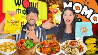 Spending Rs500 on Wow Momo VS  The Momo co. | Momo's Challenge