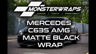 Monsterwraps | Mercedes C63s wrapped in 3M 1080 Matte Black!