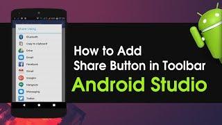 Android Studio Tutorial - How to Add Share Button in Toolbar