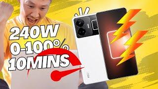 "Insanely Fast Charging Phone Unleashed: Realme GT3 Charges 0-100% in Just 10 Minutes!"