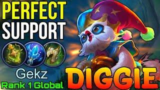 Perfect Support Diggie 100% Untouchable - Top 1 Global Diggie by Gekz - Mobile Legends