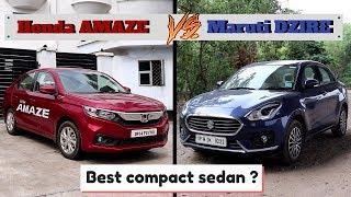 Honda Amaze VS Maruti DZIRE comparision | Which is the best sedan  among them | AMAZE 2018 & DZIRE