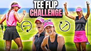 Golf Girls Take on the Insanely Difficult Tee Flip Challenge | Losers Face Public Humiliation!