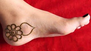 raksha bandhan special leg mehndi design - simple henna design for leg - new arebic mehendi, mehandi