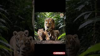 Adorable Animal Tiger with 3 cubs | Fun and Laughter at Jest Junction #tiger #adventure #animals