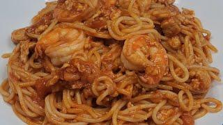 สปาเก็ตตี้ซอสมะเขือเทศ..(Spaghetti with Tomato sauce) simple and delicious homemade