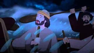 Bible stories for children  - Jesus Walks on water ( English Cartoon Animation )