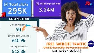 Get Website Traffic With DA 94 Backlink – Create High Dofollow Link From UN Website