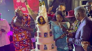 Wow Watch How Legendary Maame Dokono Cut her 80th Birthday Cake  with her Beautiful Daughter’s